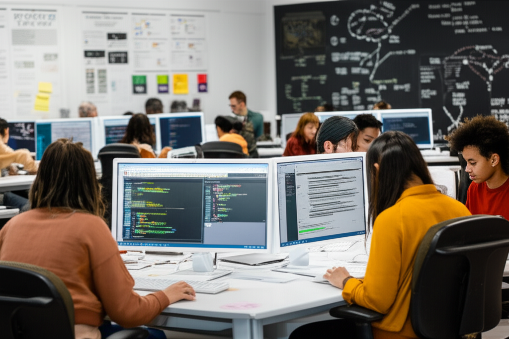 Computer lab coding session